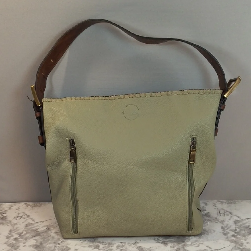 Jen&Co Women's Light Green Alexa Vegan Hobo Bag